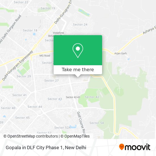 Gopala in DLF City Phase 1 map