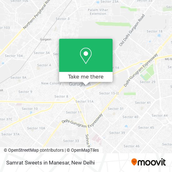 Samrat Sweets in Manesar map