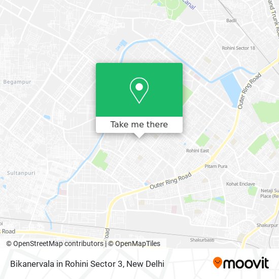 Bikanervala in Rohini Sector 3 map