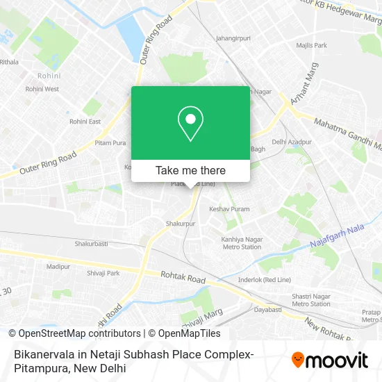 Bikanervala in Netaji Subhash Place Complex-Pitampura map