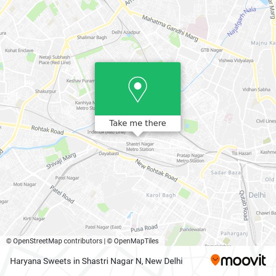 Haryana Sweets in Shastri Nagar N map