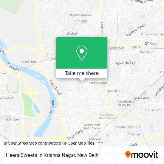 Heera Sweets in Krishna Nagar map