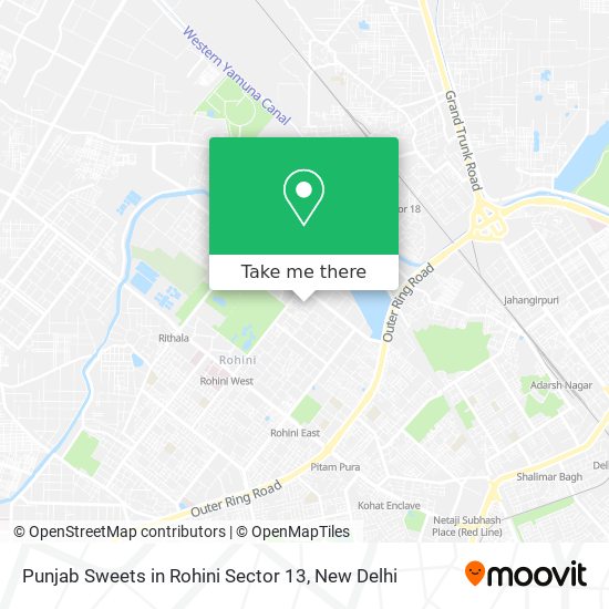 Punjab Sweets in Rohini Sector 13 map