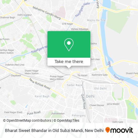 Bharat Sweet Bhandar in Old Subzi Mandi map