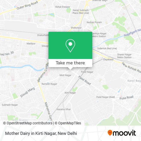 Mother Dairy in Kirti Nagar map