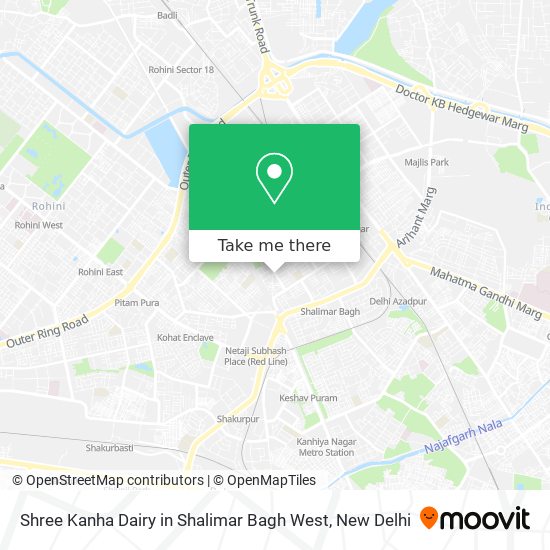 Shree Kanha Dairy in Shalimar Bagh West map