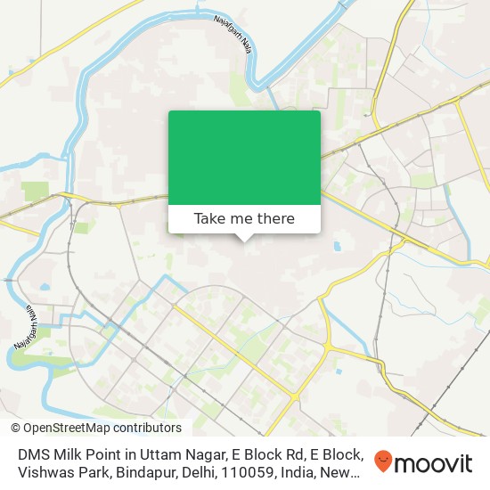 DMS Milk Point in Uttam Nagar, E Block Rd, E Block, Vishwas Park, Bindapur, Delhi, 110059, India map
