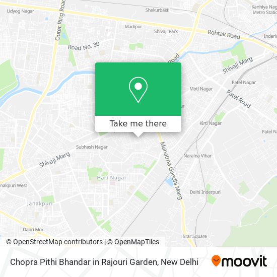 Chopra Pithi Bhandar in Rajouri Garden map