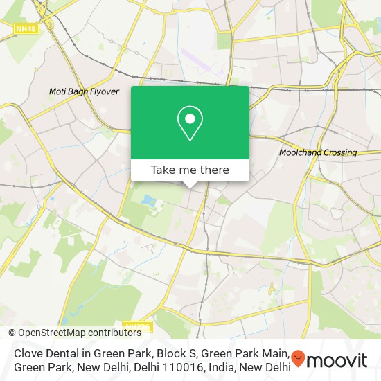 Clove Dental in Green Park, Block S, Green Park Main, Green Park, New Delhi, Delhi 110016, India map