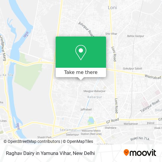 Raghav Dairy in Yamuna Vihar map