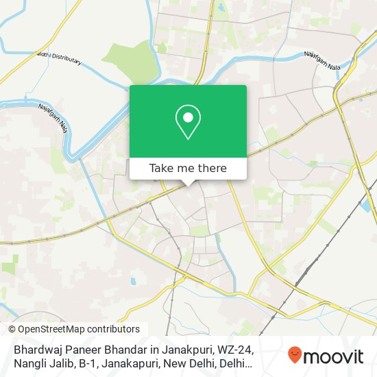 Bhardwaj Paneer Bhandar in Janakpuri, WZ-24, Nangli Jalib, B-1, Janakapuri, New Delhi, Delhi 110058 map