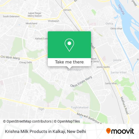 Krishna Milk Products in Kalkaji map