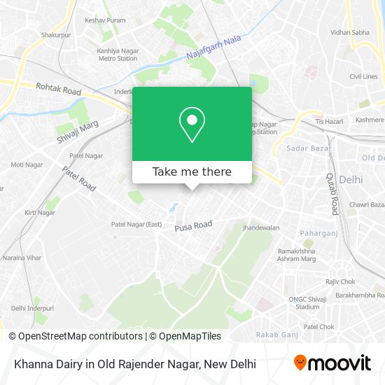 Khanna Dairy in Old Rajender Nagar map