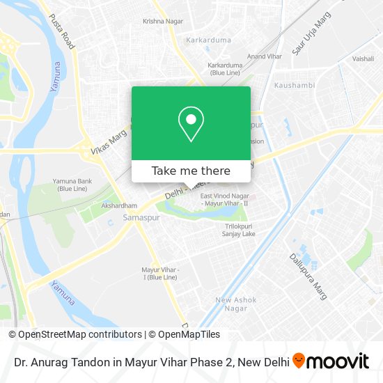 Dr. Anurag Tandon in Mayur Vihar Phase 2 map