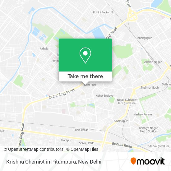 Krishna Chemist in Pitampura map