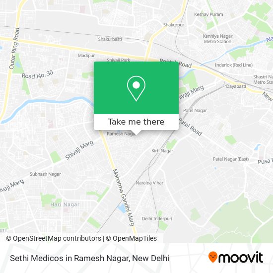 Sethi Medicos in Ramesh Nagar map