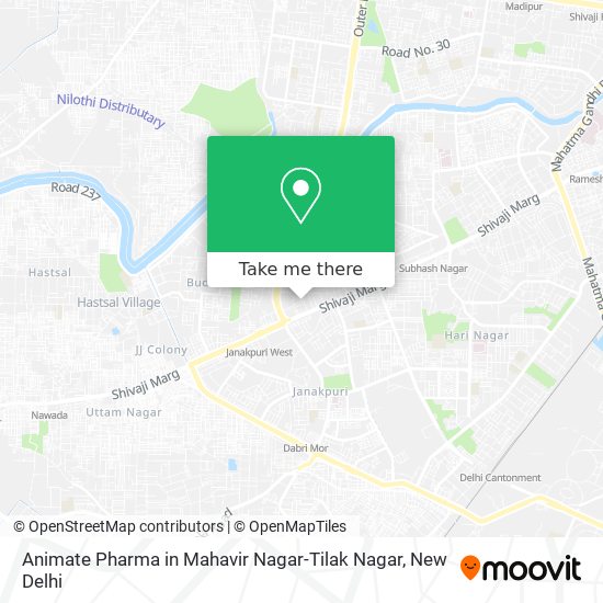 Animate Pharma in Mahavir Nagar-Tilak Nagar map