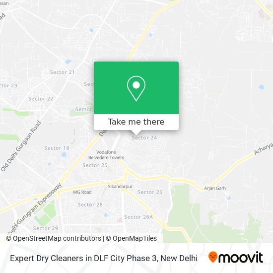 Expert Dry Cleaners in DLF City Phase 3 map