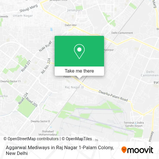 Aggarwal Mediways in Raj Nagar 1-Palam Colony map