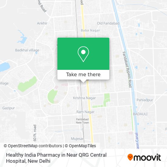 Healthy India Pharmacy in Near QRG Central Hospital map