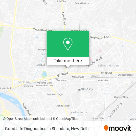 Good Life Diagnostics in Shahdara map
