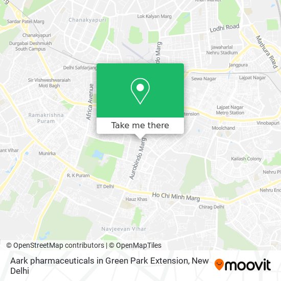 Aark pharmaceuticals in Green Park Extension map