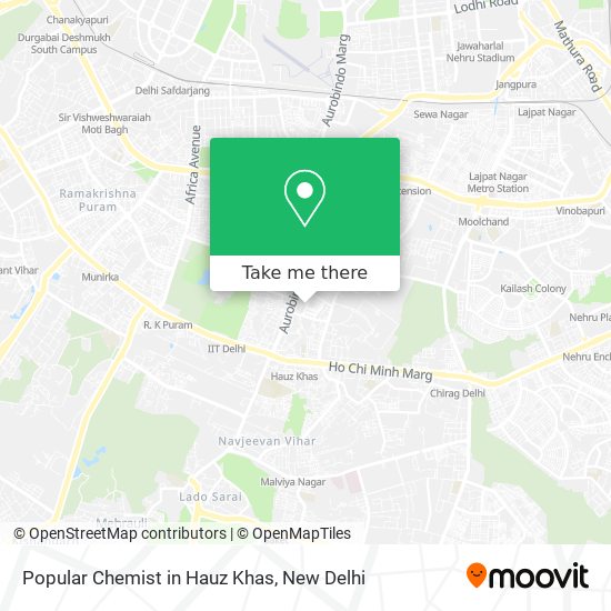 Popular Chemist in Hauz Khas map