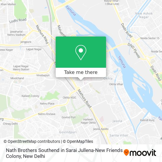 Nath Brothers Southend in Sarai Jullena-New Friends Colony map