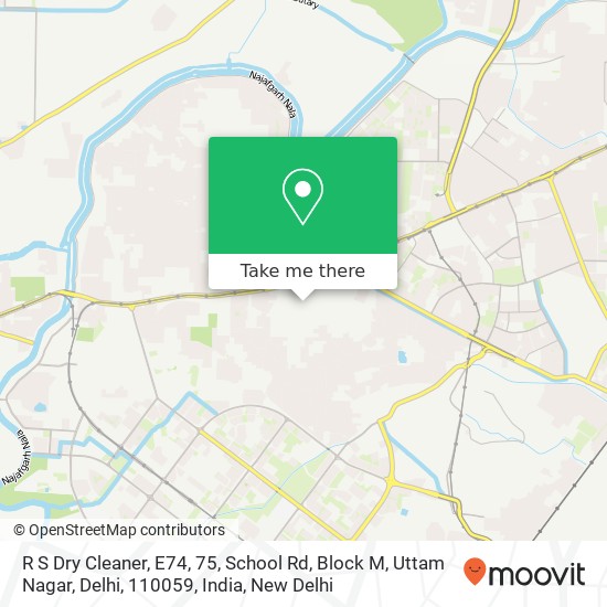 R S Dry Cleaner, E74, 75, School Rd, Block M, Uttam Nagar, Delhi, 110059, India map