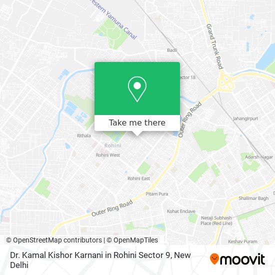 Dr. Kamal Kishor Karnani in Rohini Sector 9 map