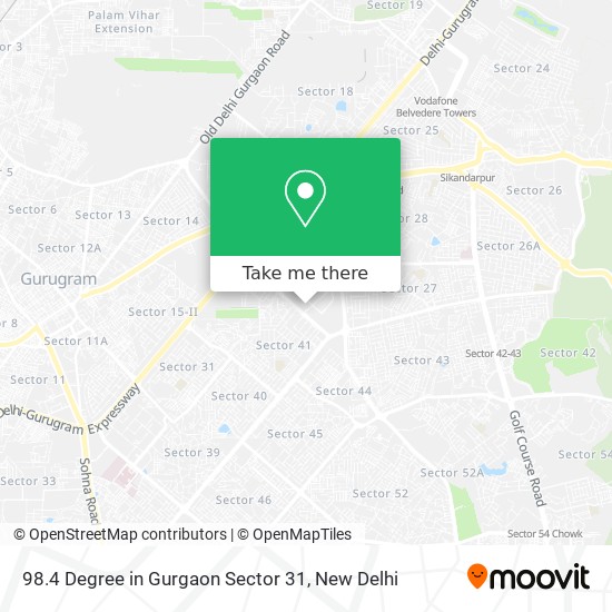 98.4 Degree in Gurgaon Sector 31 map