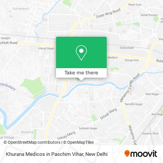Khurana Medicos in Paschim Vihar map