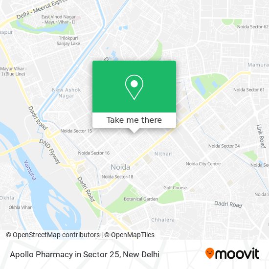 Apollo Pharmacy in Sector 25 map