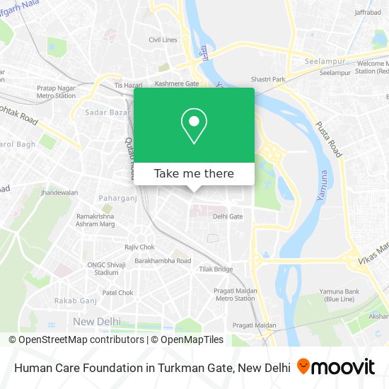 Human Care Foundation in Turkman Gate map