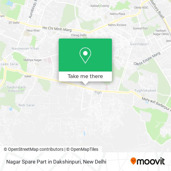 Nagar Spare Part in Dakshinpuri map