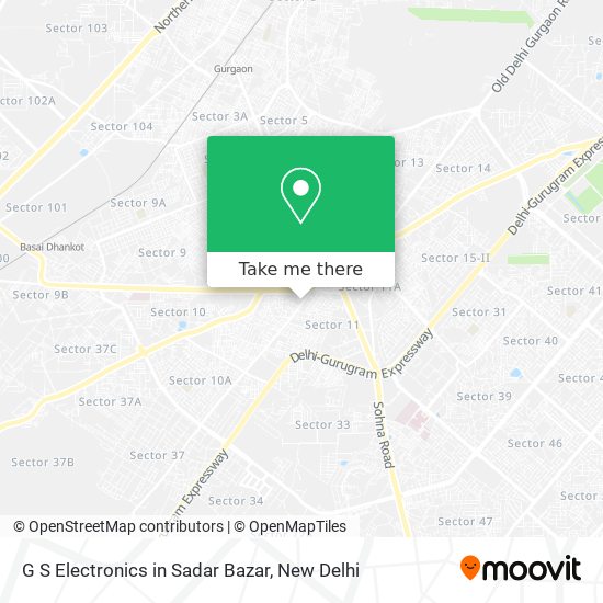 G S Electronics in Sadar Bazar map