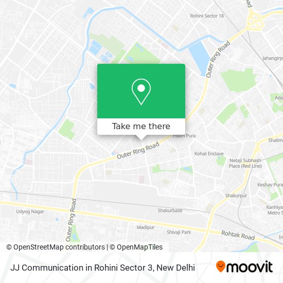 JJ Communication in Rohini Sector 3 map