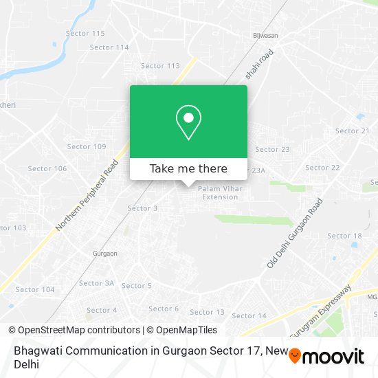 Bhagwati Communication in Gurgaon Sector 17 map