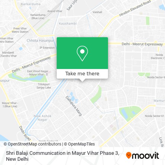 Shri Balaji Communication in Mayur Vihar Phase 3 map