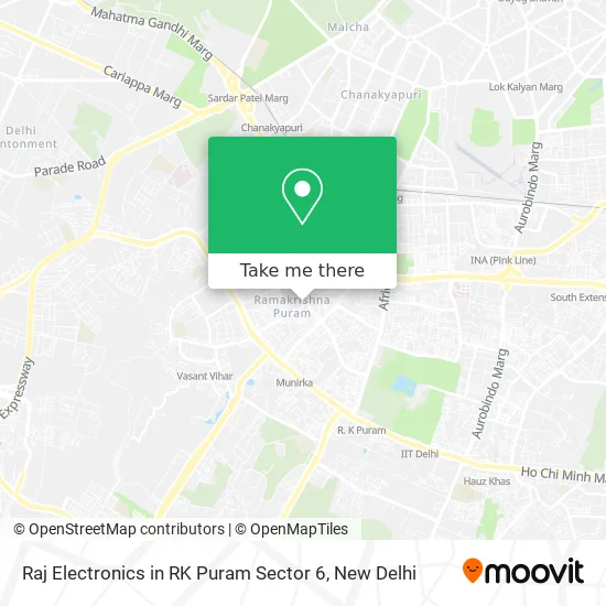 Raj Electronics in RK Puram Sector 6 map