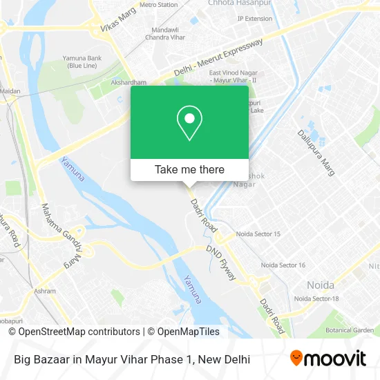 Big Bazaar in Mayur Vihar Phase 1 map
