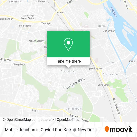 Mobile Junction in Govind Puri-Kalkaji map