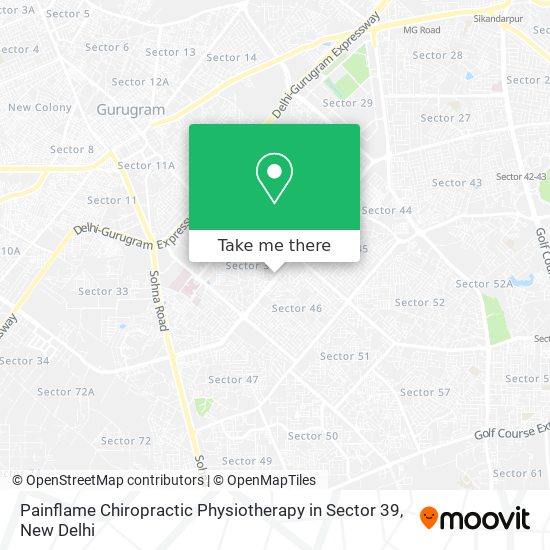 Painflame Chiropractic Physiotherapy in Sector 39 map