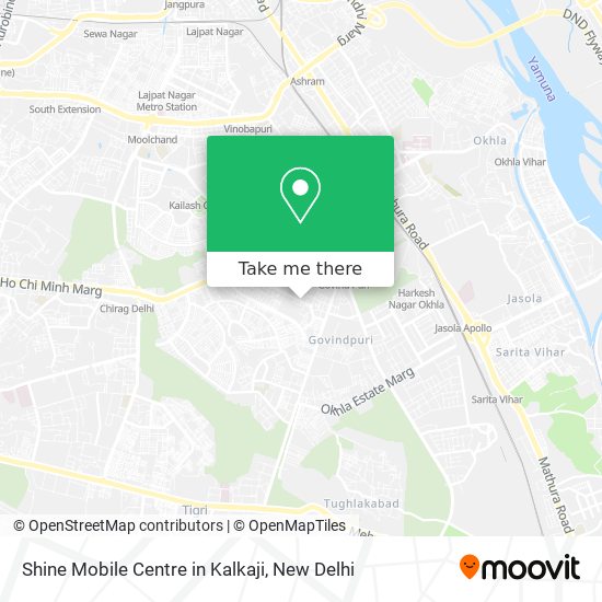 Shine Mobile Centre in Kalkaji map