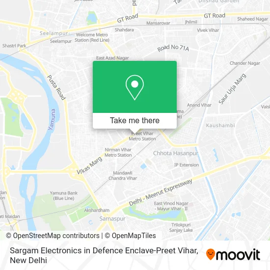 Sargam Electronics in Defence Enclave-Preet Vihar map