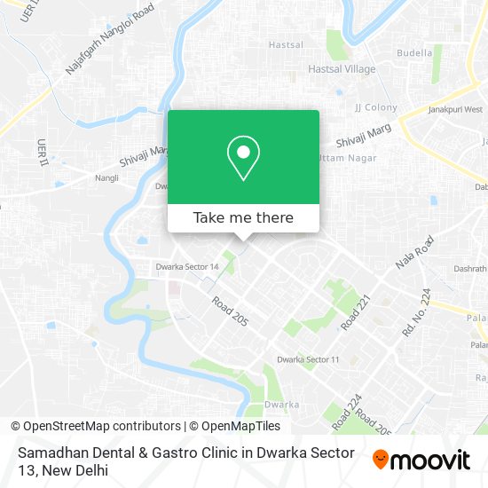 Samadhan Dental & Gastro Clinic in Dwarka Sector 13 map