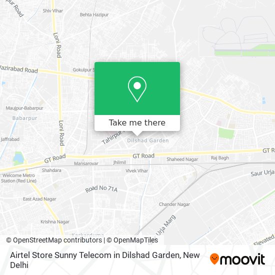 Airtel Store Sunny Telecom in Dilshad Garden map