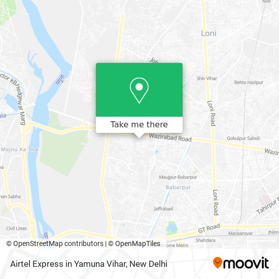 Airtel Express in Yamuna Vihar map