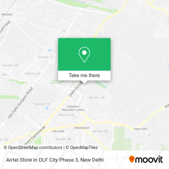 Airtel Store in DLF City Phase 3 map