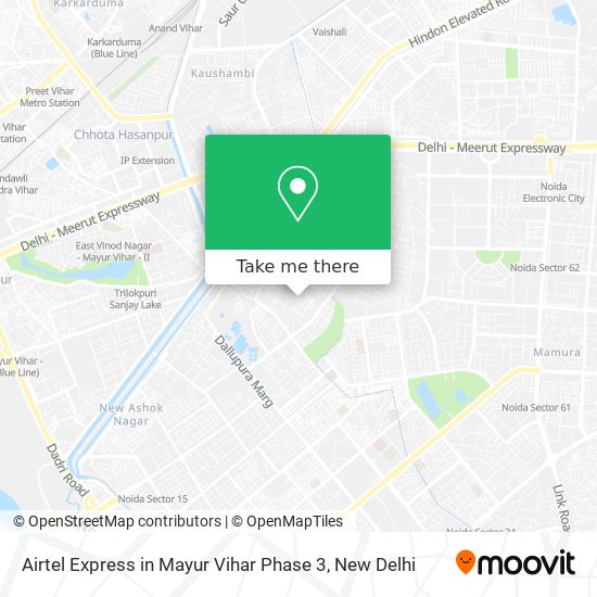 Airtel Express in Mayur Vihar Phase 3 map